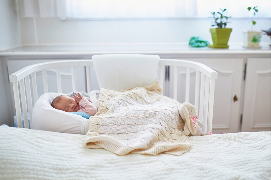 Baby sleeping in a blanket